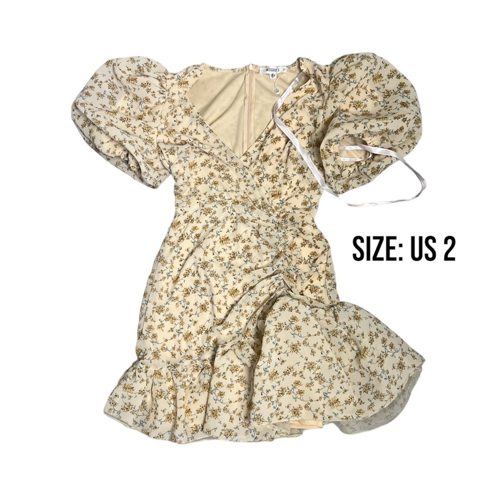 Summer Puff Sleeve Floral Dress